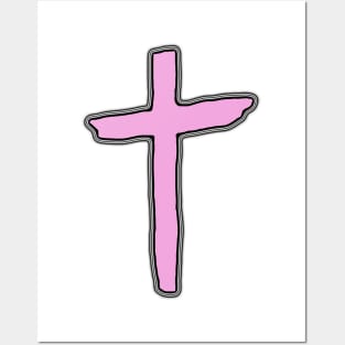 Pink Cross Posters and Art